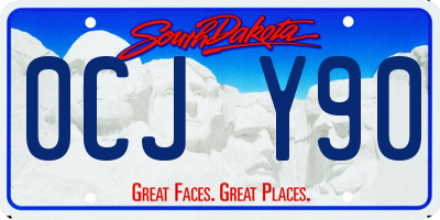 SD license plate 0CJY90