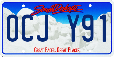 SD license plate 0CJY91