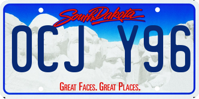 SD license plate 0CJY96