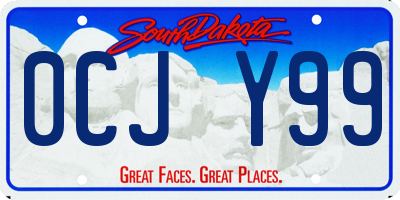 SD license plate 0CJY99
