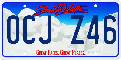 SD license plate 0CJZ46