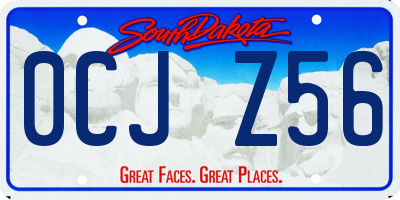 SD license plate 0CJZ56