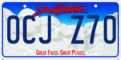 SD license plate 0CJZ70
