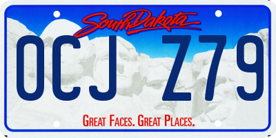 SD license plate 0CJZ79