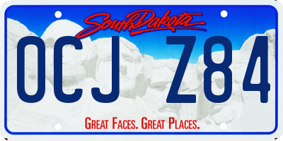 SD license plate 0CJZ84