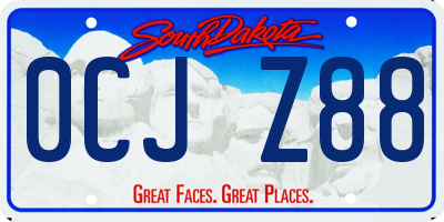 SD license plate 0CJZ88