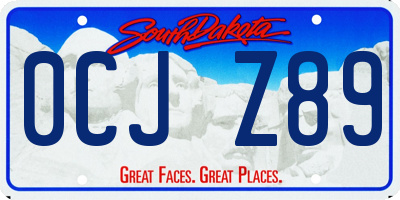 SD license plate 0CJZ89