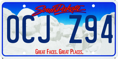 SD license plate 0CJZ94