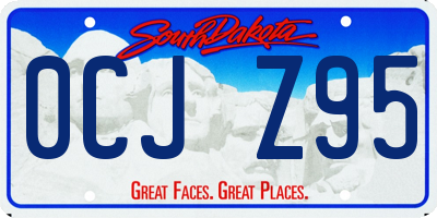 SD license plate 0CJZ95