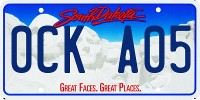 SD license plate 0CKA05