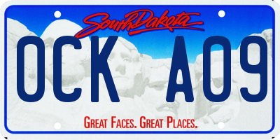 SD license plate 0CKA09