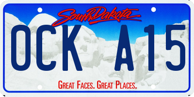 SD license plate 0CKA15