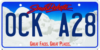 SD license plate 0CKA28