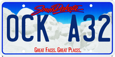 SD license plate 0CKA32