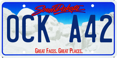 SD license plate 0CKA42
