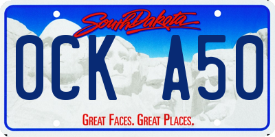 SD license plate 0CKA50