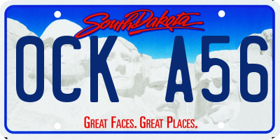 SD license plate 0CKA56