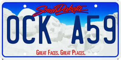 SD license plate 0CKA59
