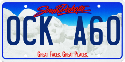 SD license plate 0CKA60
