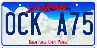 SD license plate 0CKA75