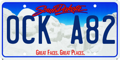 SD license plate 0CKA82