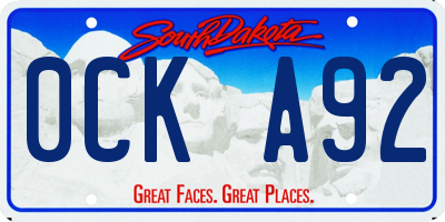 SD license plate 0CKA92