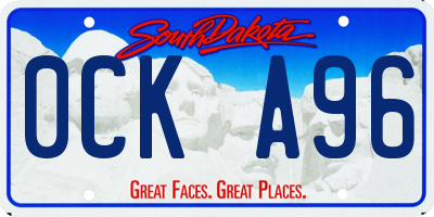SD license plate 0CKA96