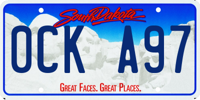 SD license plate 0CKA97