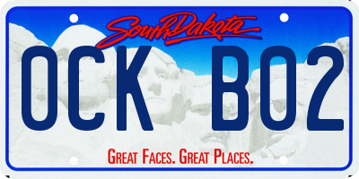 SD license plate 0CKB02