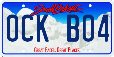 SD license plate 0CKB04
