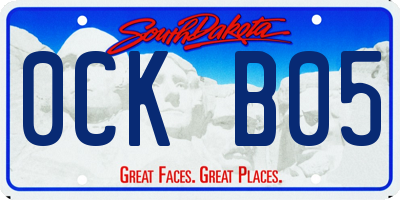 SD license plate 0CKB05