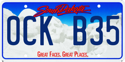 SD license plate 0CKB35