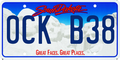 SD license plate 0CKB38