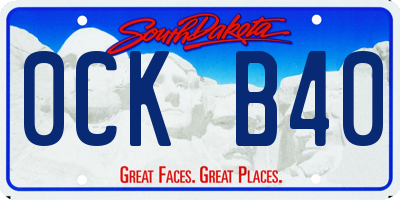 SD license plate 0CKB40