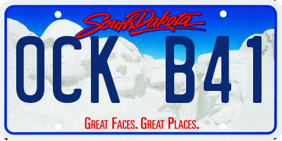 SD license plate 0CKB41