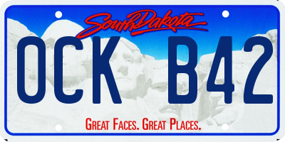 SD license plate 0CKB42