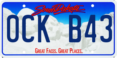 SD license plate 0CKB43