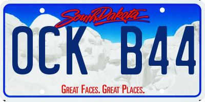 SD license plate 0CKB44
