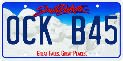 SD license plate 0CKB45