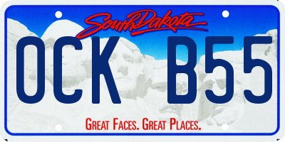 SD license plate 0CKB55