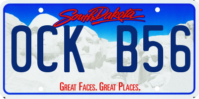 SD license plate 0CKB56