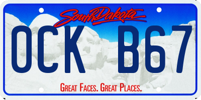 SD license plate 0CKB67