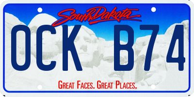 SD license plate 0CKB74