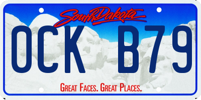 SD license plate 0CKB79