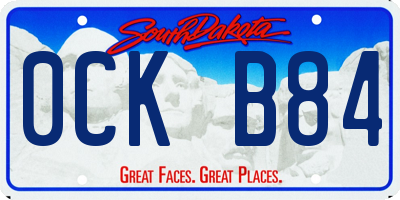 SD license plate 0CKB84