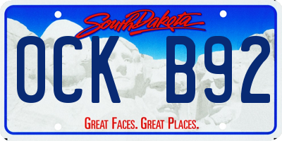 SD license plate 0CKB92
