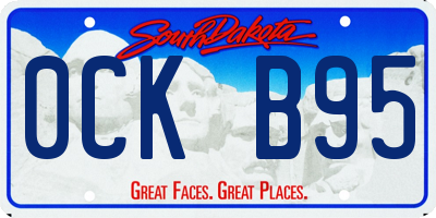 SD license plate 0CKB95