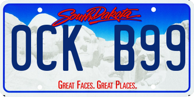 SD license plate 0CKB99