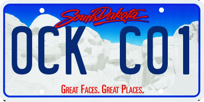 SD license plate 0CKC01