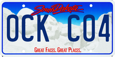 SD license plate 0CKC04